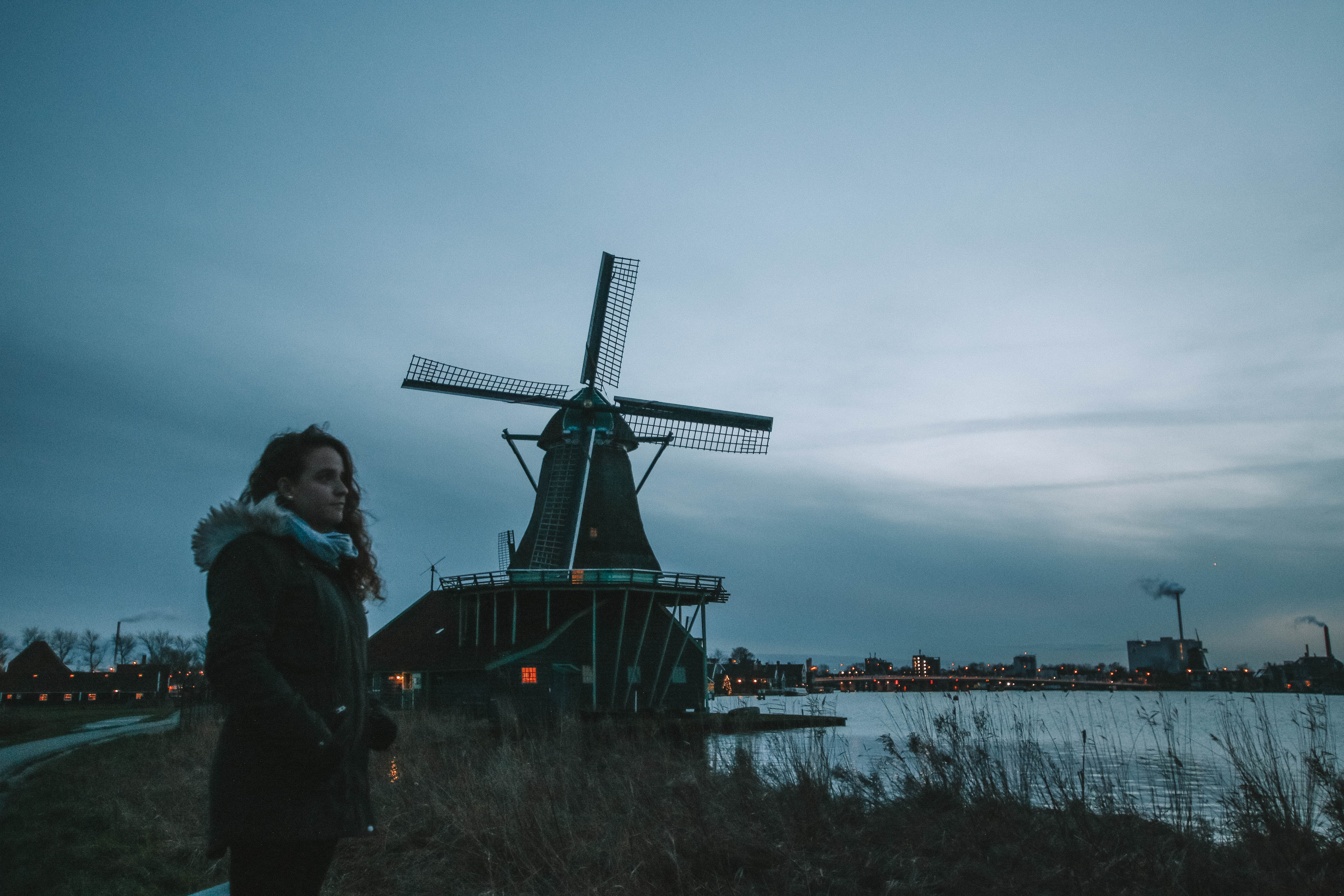 moinhos na holanda em zaanse schans