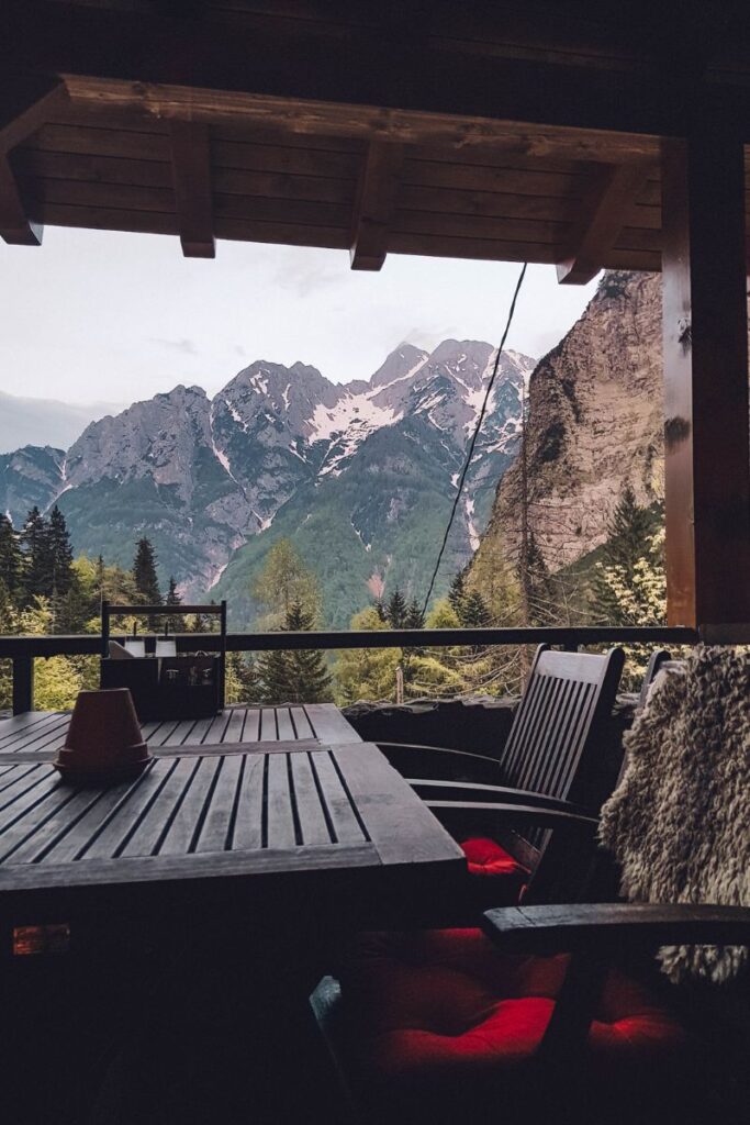 acomodação nas montanhas do Parque Triglav, na Eslovenia