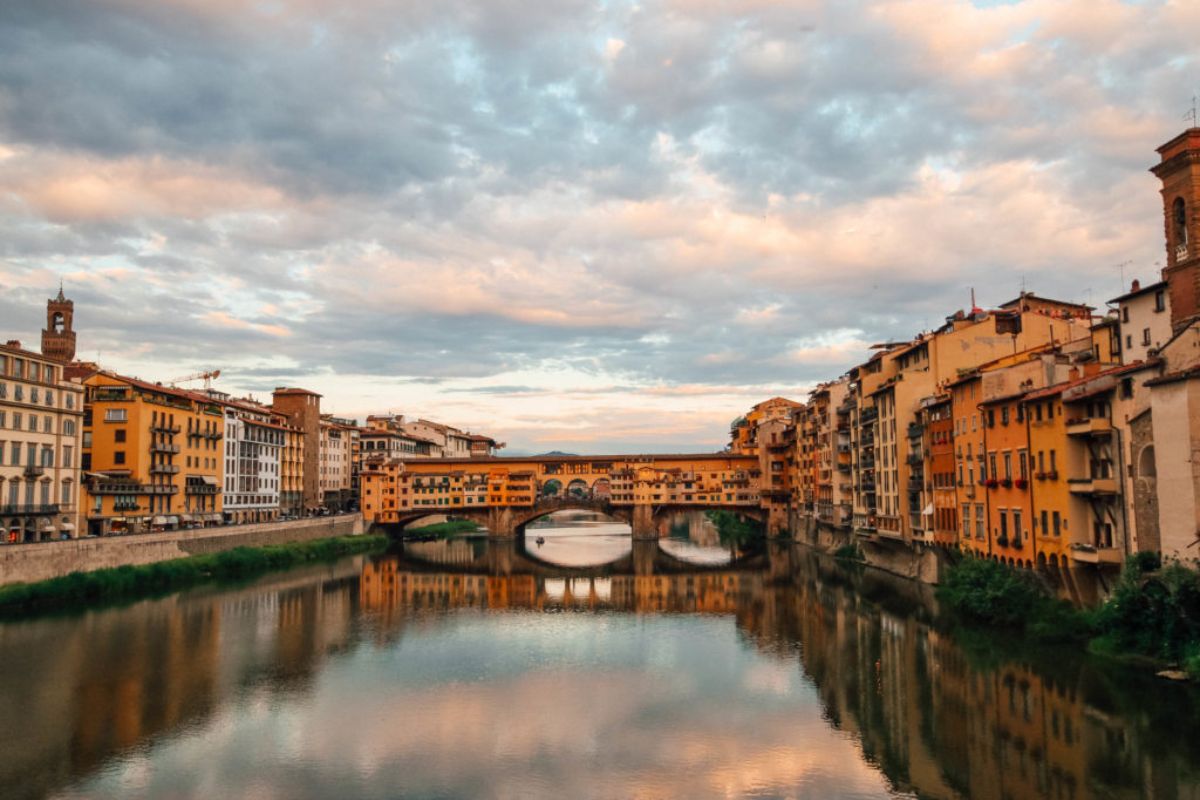 por do sol em florenca na italia