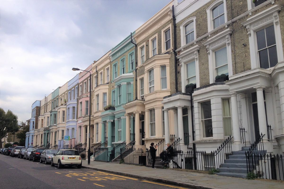 Bairro de notting hill em londres