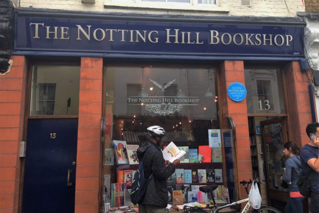 livraria em notting hill, londres