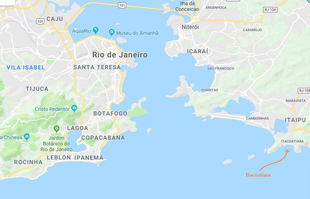 mapa costão de itacoatiara