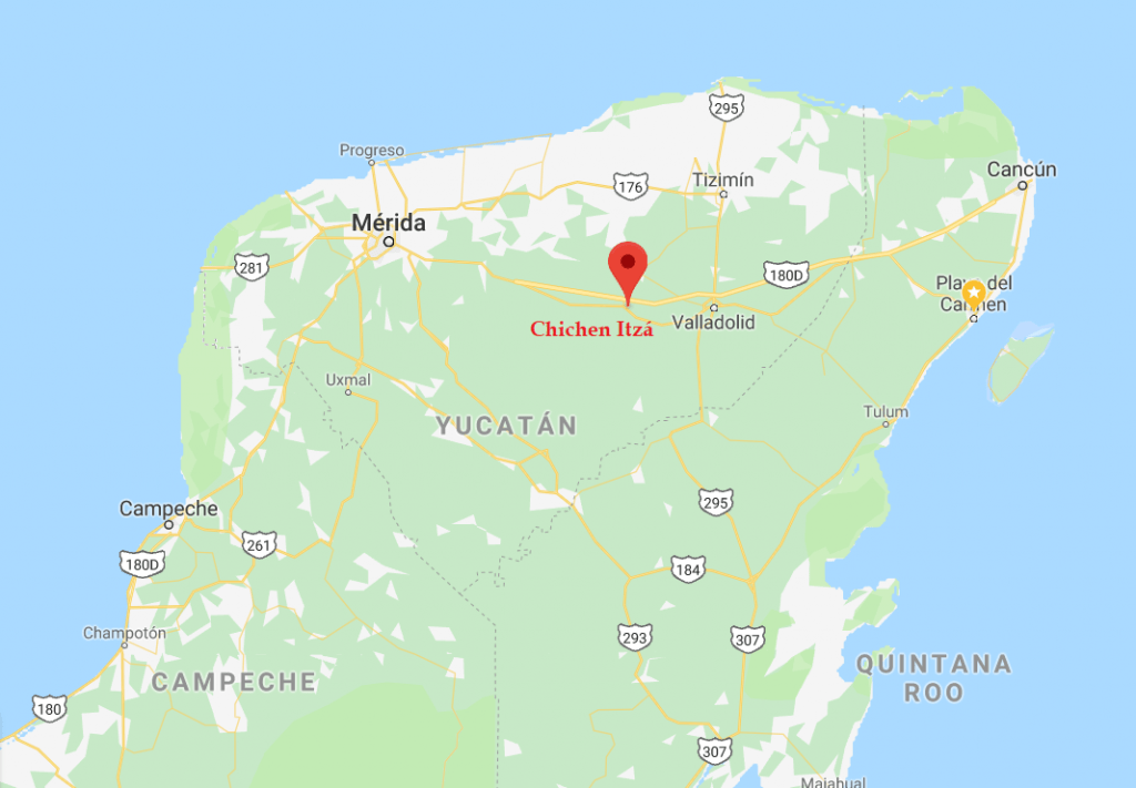 mapa chichen itza