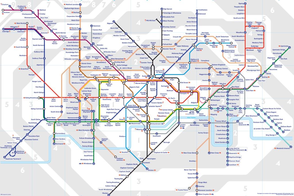 mapa do metro de londres