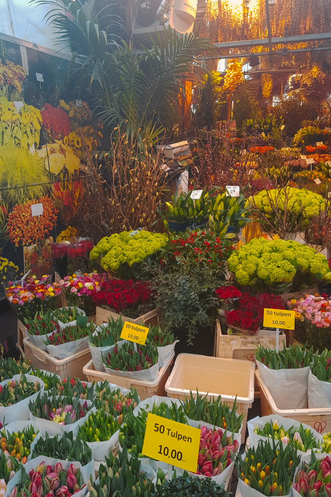 mercado de flores em amsterdam