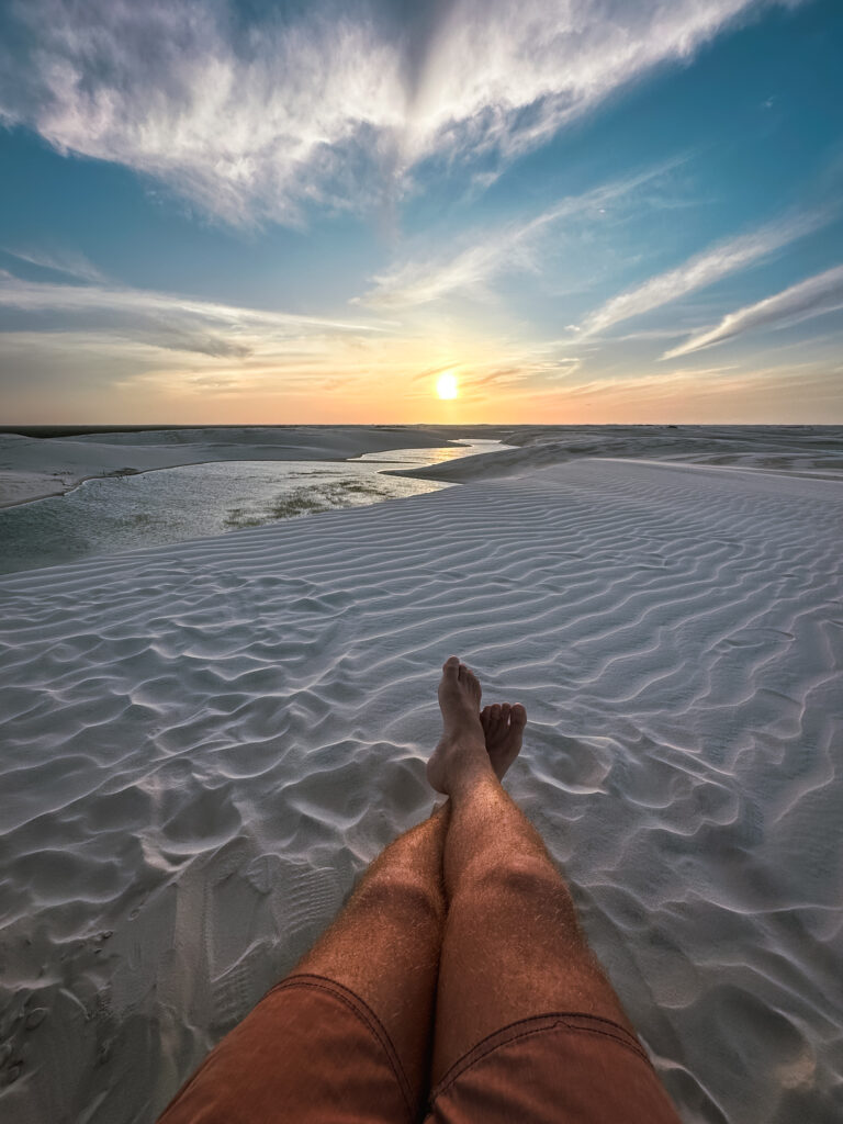 por do sol nos lencois maranhenses