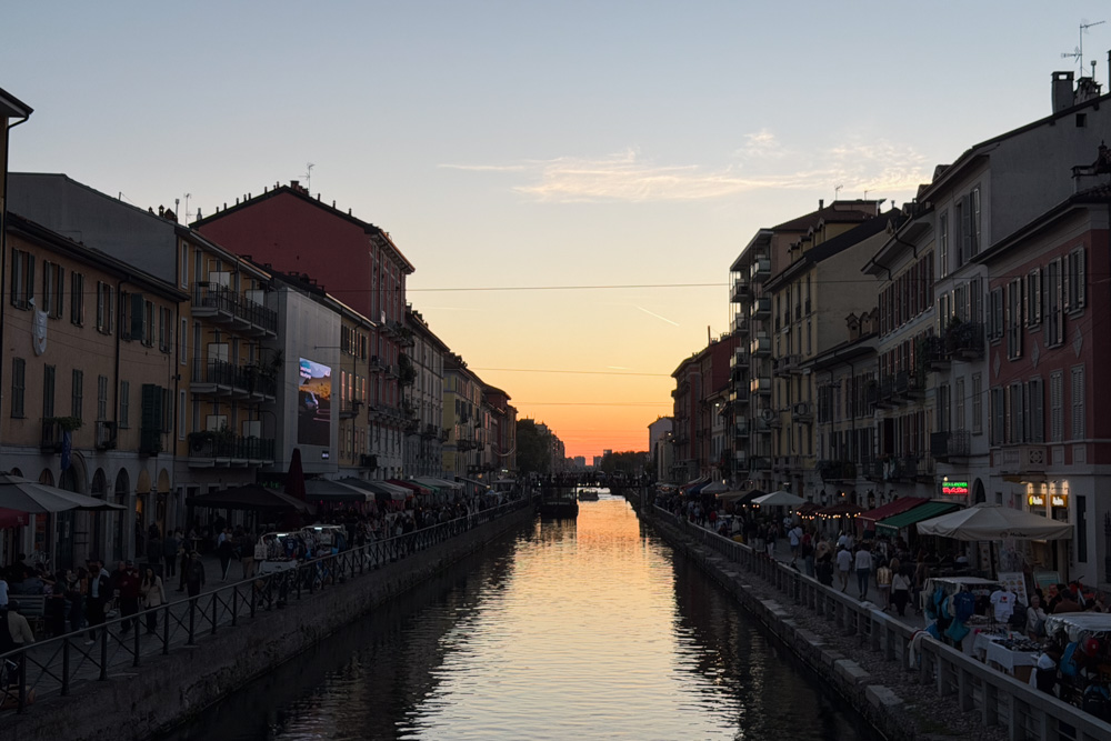 navigli no por do sol