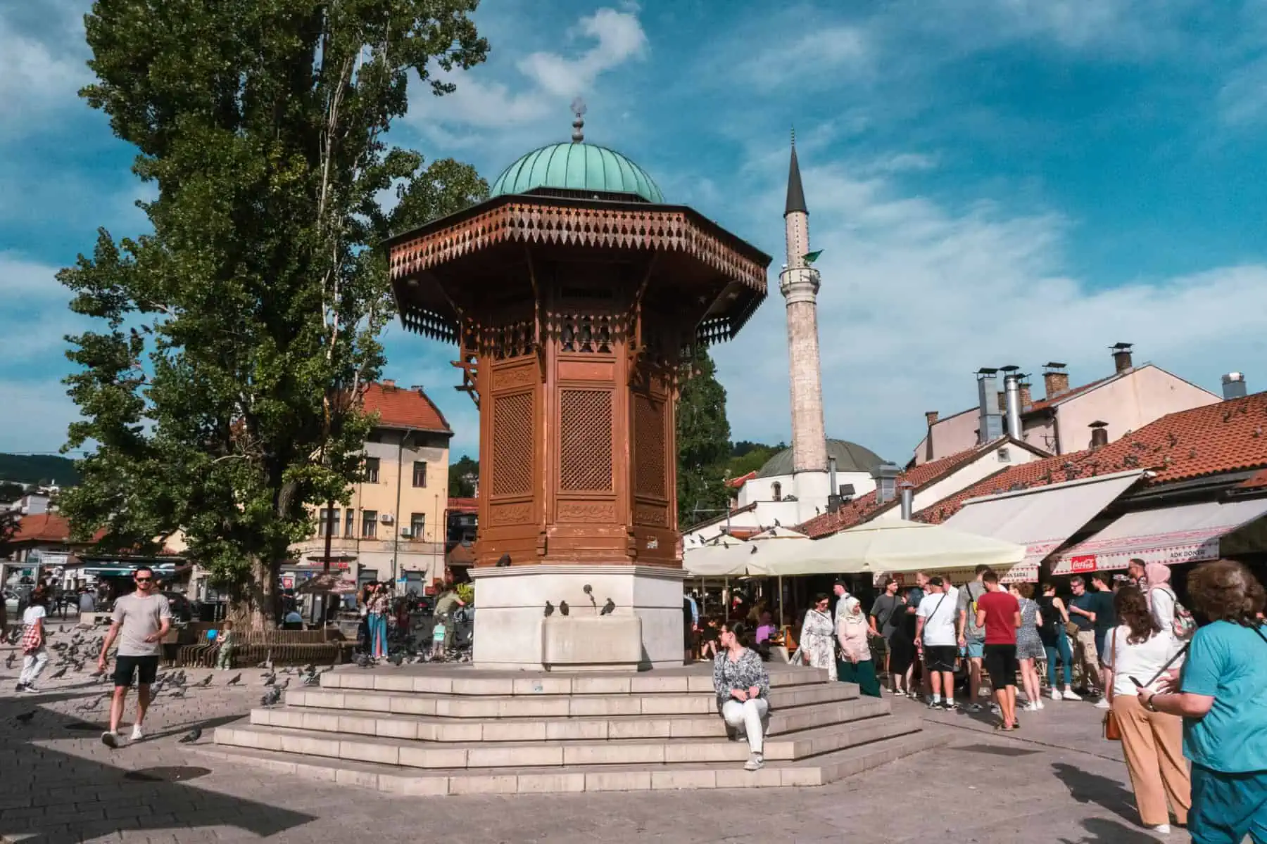 fonte sebilj no centro de sarajevo