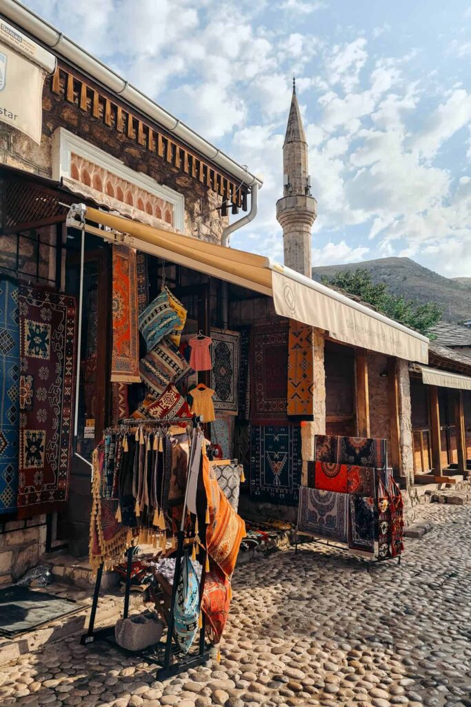 bazar antigo de mostar na bosnia